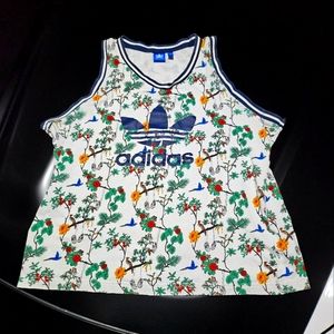 Adidas floral tank top (Vintage)